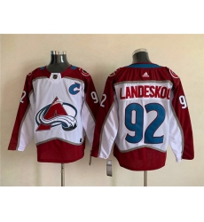 Men Colorado Avalanche 92 Gabriel Landeskog White Stitched Jersey Men Colorado Avalanche 92 Gabriel Landeskog White Stitched Jersey