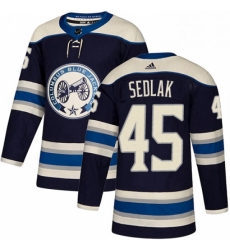 Mens Adidas Columbus Blue Jackets 45 Lukas Sedlak Authentic Navy Blue Alternate NHL Jersey Mens Adidas Columbus Blue Jackets 45 Lukas Sedlak Authentic Navy Blue Alternate NHL Jersey
