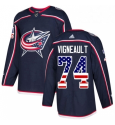 Mens Adidas Columbus Blue Jackets 74 Sam Vigneault Authentic Navy Blue USA Flag Fashion NHL Jersey Mens Adidas Columbus Blue Jackets 74 Sam Vigneault Authentic Navy Blue USA Flag Fashion NHL Jersey