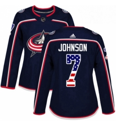 Womens Adidas Columbus Blue Jackets 7 Jack Johnson Authentic Navy Blue USA Flag Fashion NHL Jersey Womens Adidas Columbus Blue Jackets 7 Jack Johnson Authentic Navy Blue USA Flag Fashion NHL Jersey