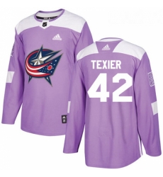 Youth Adidas Columbus Blue Jackets 42 Alexandre Texier Authentic Purple Fights Cancer Practice NHL Jersey Youth Adidas Columbus Blue Jackets 42 Alexandre Texier Authentic Purple Fights Cancer Practice NHL Jersey