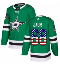 Youth Adidas Dallas Stars 68 Jaromir Jagr Authentic Green USA Flag Fashion NHL Jersey Youth Adidas Dallas Stars 68 Jaromir Jagr Authentic Green USA Flag Fashion NHL Jersey