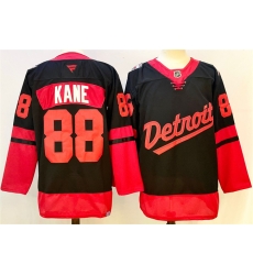 Men Detroit Red Wings 88 Patrick Kane Black 2024 25 Stitched Jersey