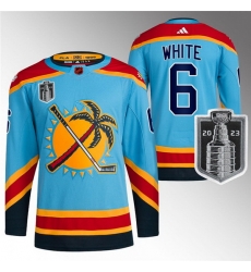 Men Florida Panthers 6 Colin White Blue 2023 Stanley Cup Final Reverse Retro Stitched Jersey Men Florida Panthers 6 Colin White Blue 2023 Stanley Cup Final Reverse Retro Stitched Jersey
