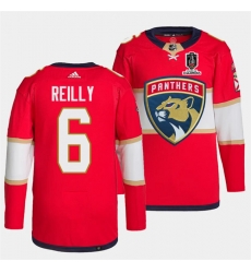 Men Florida Panthers 6 Mike Reilly Red Home 2024 Stanley Cup Champions Stitched Jersey Men Florida Panthers 6 Mike Reilly Red Home 2024 Stanley Cup Champions Stitched Jersey