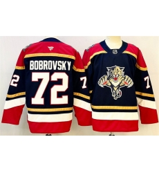 Men Florida Panthers 72 Sergei Bobrovsky Black 2024 25 Home Stitched Hockey Jersey