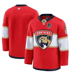 Men Florida Panthers Blank Red 2025 Stanley Cup Final Patch Stitched Hockey Jersey