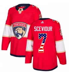 Mens Adidas Florida Panthers 7 Colton Sceviour Authentic Red USA Flag Fashion NHL Jersey Mens Adidas Florida Panthers 7 Colton Sceviour Authentic Red USA Flag Fashion NHL Jersey