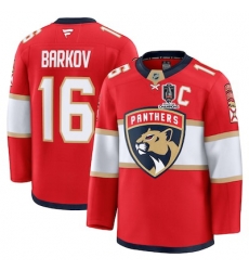 mens fanatics aleksander barkov red florida panthers home premium jersey 2025 stanley cup champions