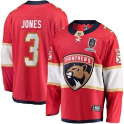 mens fanatics seth jones red florida panthers home breakaway jersey 2025 stanley cup champions