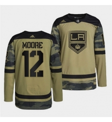 Men Los Angeles Kings 12 Trevor Moore 2022 Camo Military Appreciation Night Stitched jersey Men Los Angeles Kings 12 Trevor Moore 2022 Camo Military Appreciation Night Stitched jersey
