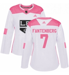 Womens Adidas Los Angeles Kings 7 Oscar Fantenberg Authentic WhitePink Fashion NHL Jersey Womens Adidas Los Angeles Kings 7 Oscar Fantenberg Authentic WhitePink Fashion NHL Jersey