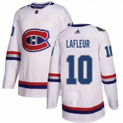 Youth Adidas Montreal Canadiens 10 Guy Lafleur Authentic White 2017 100 Classic NHL Jersey 