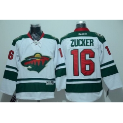 Minnesota Wild #16 Jason Zucker White Stitched NHL Jersey