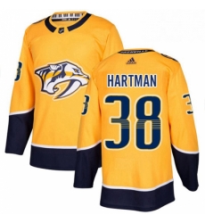 Mens Adidas Nashville Predators 38 Ryan Hartman Authentic Gold Home NHL Jers Mens Adidas Nashville Predators 38 Ryan Hartman Authentic Gold Home NHL Jers