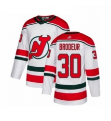 Mens Adidas New Jersey Devils 30 Martin Brodeur Authentic White Alternate NHL Jersey Mens Adidas New Jersey Devils 30 Martin Brodeur Authentic White Alternate NHL Jersey