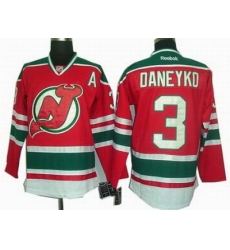 New Jersey Devils #3 Ken Daneyko Red Green 3rd jerseys A Patch