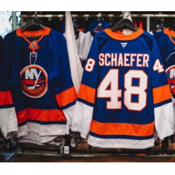 Men New York Islanders Matthew Schaefer #48 Navy 2024 25 Stitched Hockey Jersey