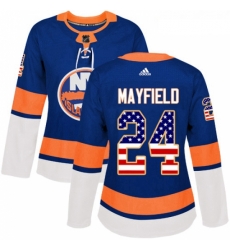 Womens Adidas New York Islanders 24 Scott Mayfield Authentic Royal Blue USA Flag Fashion NHL Jersey Womens Adidas New York Islanders 24 Scott Mayfield Authentic Royal Blue USA Flag Fashion NHL Jersey