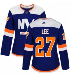 Womens Adidas New York Islanders 27 Anders Lee Premier Blue Alternate NHL Jersey Womens Adidas New York Islanders 27 Anders Lee Premier Blue Alternate NHL Jersey