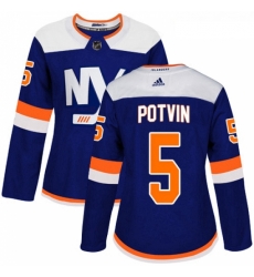 Womens Adidas New York Islanders 5 Denis Potvin Premier Blue Alternate NHL Jersey Womens Adidas New York Islanders 5 Denis Potvin Premier Blue Alternate NHL Jersey