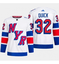 Men's New York Rangers #32 Jonathan Quick White 2024 Stadium Series Stitched Jersey Men's New York Rangers #32 Jonathan Quick White 2024 Stadium Series Stitched Jersey