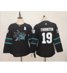 Youth Sharks 19 Joe Thornton Black Youth Adidas Jersey Youth Sharks 19 Joe Thornton Black Youth Adidas Jersey