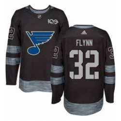 Mens Adidas St Louis Blues 32 Brian Flynn Authentic Black 1917 2017 100th Anniversary NHL Jersey 