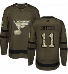 Youth Adidas St Louis Blues 11 Brian Sutter Premier Green Salute to Service NHL Jersey Youth Adidas St Louis Blues 11 Brian Sutter Premier Green Salute to Service NHL Jersey