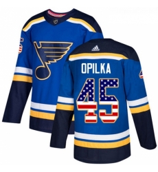 Youth Adidas St Louis Blues 45 Luke Opilka Authentic Blue USA Flag Fashion NHL Jersey Youth Adidas St Louis Blues 45 Luke Opilka Authentic Blue USA Flag Fashion NHL Jersey