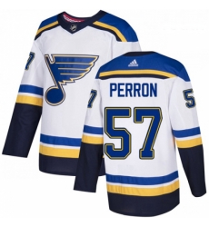 Youth Adidas St Louis Blues 57 David Perron Authentic White Away NHL Jersey Youth Adidas St Louis Blues 57 David Perron Authentic White Away NHL Jersey