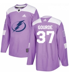 Youth Adidas Tampa Bay Lightning 37 Yanni Gourde Authentic Purple Fights Cancer Practice NHL Jersey Youth Adidas Tampa Bay Lightning 37 Yanni Gourde Authentic Purple Fights Cancer Practice NHL Jersey