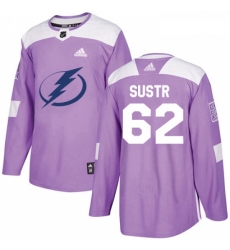 Youth Adidas Tampa Bay Lightning 62 Andrej Sustr Authentic Purple Fights Cancer Practice NHL Jersey Youth Adidas Tampa Bay Lightning 62 Andrej Sustr Authentic Purple Fights Cancer Practice NHL Jersey