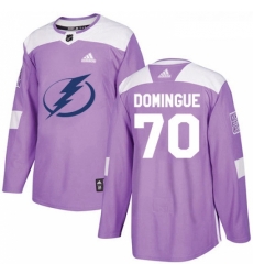 Youth Adidas Tampa Bay Lightning 70 Louis Domingue Authentic Purple Fights Cancer Practice NHL Jerse Youth Adidas Tampa Bay Lightning 70 Louis Domingue Authentic Purple Fights Cancer Practice NHL Jerse