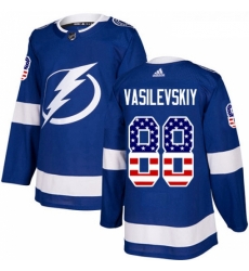 Youth Adidas Tampa Bay Lightning 88 Andrei Vasilevskiy Authentic Blue USA Flag Fashion NHL Jersey Youth Adidas Tampa Bay Lightning 88 Andrei Vasilevskiy Authentic Blue USA Flag Fashion NHL Jersey