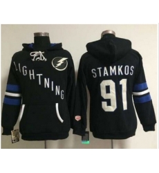 Women Tampa Bay Lightning #91 Steven Stamkos Black Old Time Heidi NHL Hoodie Women Tampa Bay Lightning #91 Steven Stamkos Black Old Time Heidi NHL Hoodie