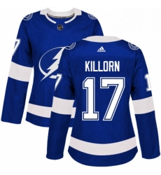 Womens Adidas Tampa Bay Lightning 17 Alex Killorn Authentic Royal Blue Home NHL Jersey Womens Adidas Tampa Bay Lightning 17 Alex Killorn Authentic Royal Blue Home NHL Jersey