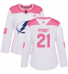 Womens Adidas Tampa Bay Lightning 21 Brayden Point Authentic WhitePink Fashion NHL Jersey Womens Adidas Tampa Bay Lightning 21 Brayden Point Authentic WhitePink Fashion NHL Jersey