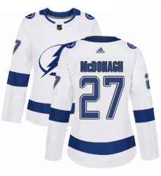 Womens Adidas Tampa Bay Lightning 27 Ryan McDonagh Authentic White Away NHL Jerse Womens Adidas Tampa Bay Lightning 27 Ryan McDonagh Authentic White Away NHL Jerse