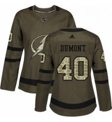 Womens Adidas Tampa Bay Lightning 40 Gabriel Dumont Authentic Green Salute to Service NHL Jersey Womens Adidas Tampa Bay Lightning 40 Gabriel Dumont Authentic Green Salute to Service NHL Jersey