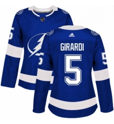 Womens Adidas Tampa Bay Lightning 5 Dan Girardi Authentic Royal Blue Home NHL Jersey Womens Adidas Tampa Bay Lightning 5 Dan Girardi Authentic Royal Blue Home NHL Jersey