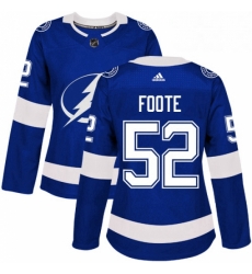 Womens Adidas Tampa Bay Lightning 52 Callan Foote Authentic Royal Blue Home NHL Jersey Womens Adidas Tampa Bay Lightning 52 Callan Foote Authentic Royal Blue Home NHL Jersey