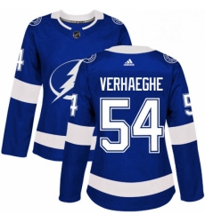Womens Adidas Tampa Bay Lightning 54 Carter Verhaeghe Authentic Royal Blue Home NHL Jersey Womens Adidas Tampa Bay Lightning 54 Carter Verhaeghe Authentic Royal Blue Home NHL Jersey