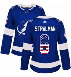 Womens Adidas Tampa Bay Lightning 6 Anton Stralman Authentic Blue USA Flag Fashion NHL Jersey Womens Adidas Tampa Bay Lightning 6 Anton Stralman Authentic Blue USA Flag Fashion NHL Jersey