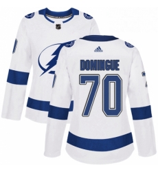 Womens Adidas Tampa Bay Lightning 70 Louis Domingue Authentic White Away NHL Jersey Womens Adidas Tampa Bay Lightning 70 Louis Domingue Authentic White Away NHL Jersey