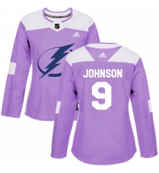 Womens Adidas Tampa Bay Lightning 9 Tyler Johnson Authentic Purple Fights Cancer Practice NHL Jersey Womens Adidas Tampa Bay Lightning 9 Tyler Johnson Authentic Purple Fights Cancer Practice NHL Jersey