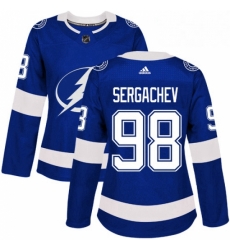 Womens Adidas Tampa Bay Lightning 98 Mikhail Sergachev Authentic Royal Blue Home NHL Jersey Womens Adidas Tampa Bay Lightning 98 Mikhail Sergachev Authentic Royal Blue Home NHL Jersey