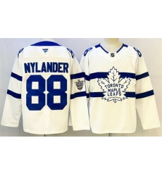 Men Toronto Maple Leafs 88 William Nylander White Stadium Series Stitched Jersey