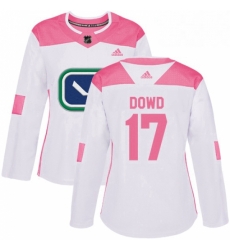 Womens Adidas Vancouver Canucks 17 Nic Dowd Authentic White Pink Fashion NHL Jerse Womens Adidas Vancouver Canucks 17 Nic Dowd Authentic White Pink Fashion NHL Jerse