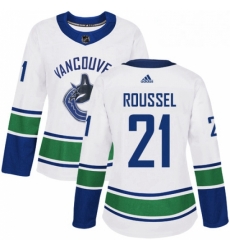 Womens Adidas Vancouver Canucks 21 Antoine Roussel Authentic White Away NHL Jersey Womens Adidas Vancouver Canucks 21 Antoine Roussel Authentic White Away NHL Jersey